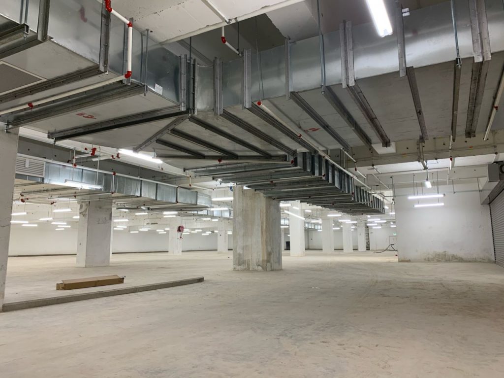 CASWELL FIRESAFE® smoke extract ductwork installed in basement car park by Firesafe Partner, Prudentaire