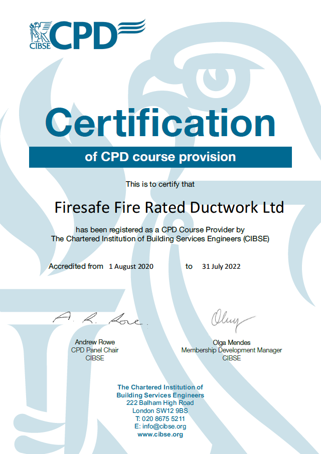 CIBSE CPD Official Certificate 2020-2022