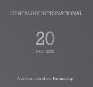 Image of Centalink 20 year celebration album cover by Firesafe. Created by Mark Elliott
