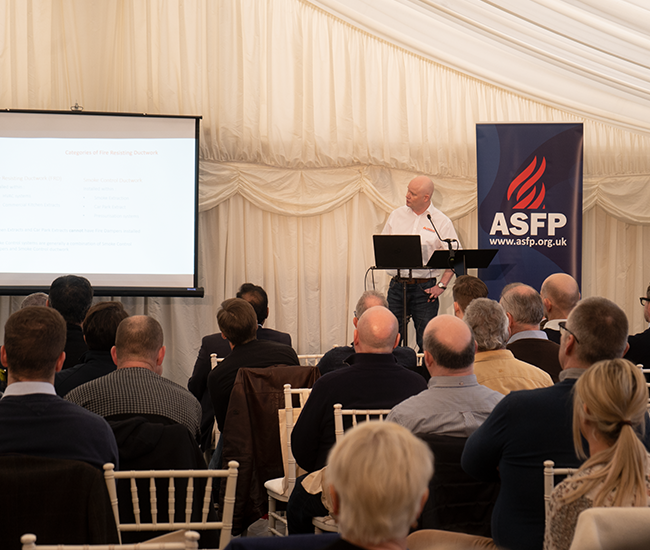 Darren Webster presents at ASFP event March 2022