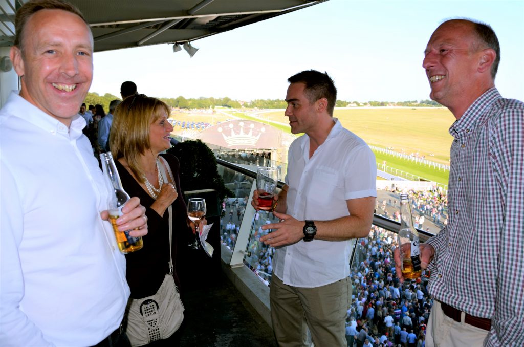 Linda Manning with Mark Harrison at Epsom