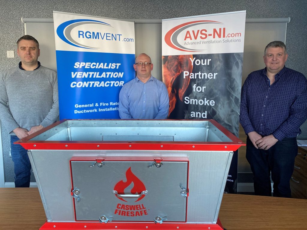 PIC L-R: Norman Burn - Project Engineer (AVS) / Jonathan Grimshaw - Director (AVS) / Raymond Murphy - Managing Director (RGM Group)