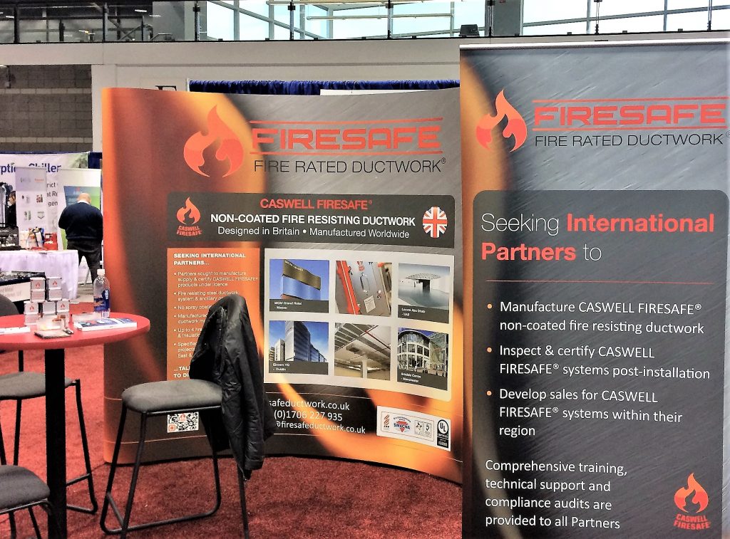 A picture of the CASWELL FIRESAFE® exhibition stand at AHR Expo Chicago 2018